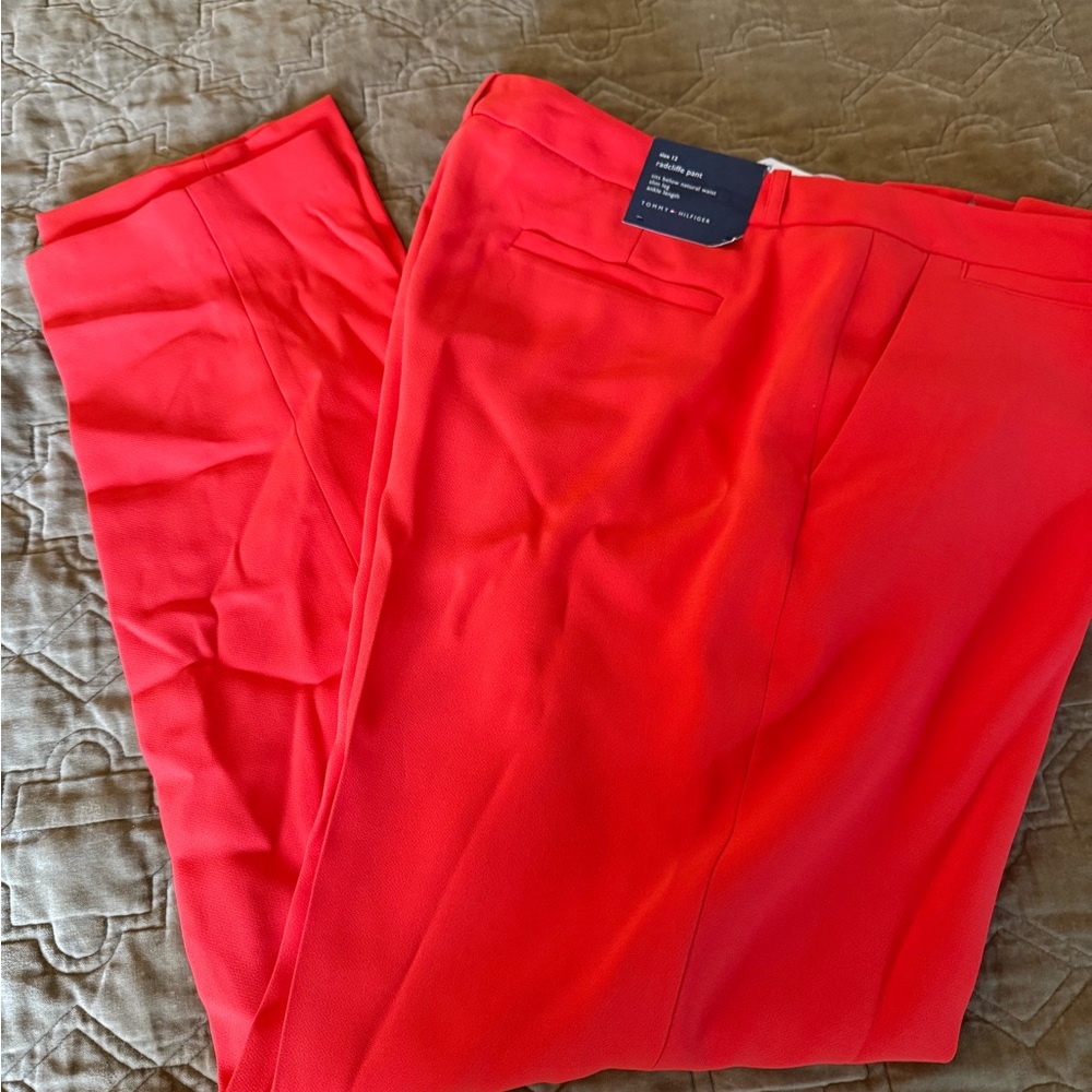 Tommy Hilfiger Vibrant Red Cropped Pants